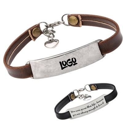 PU Leather Stainless Steel Bracelet
