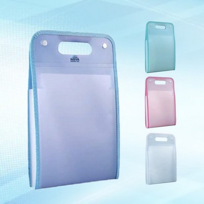 Expandable Accordion File Folder with Multiple Sections for Organizing and Storing Documents