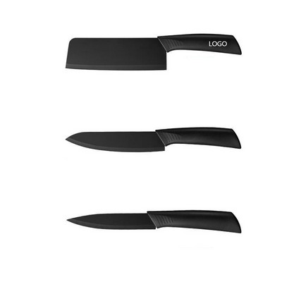 Three-Piece Black Steel Vegetable Cutting Tool Set