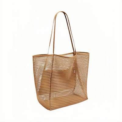 Foldable Mesh Beach Tote Bag for Women Lightweight Summer Travel and Shopping