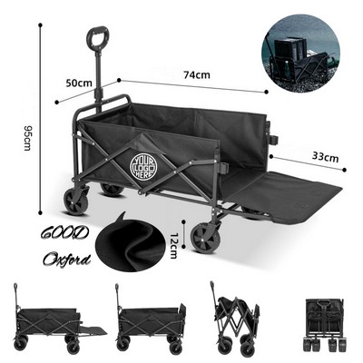 Collapsible Outdoor Utility Wagon Cart With 220Lbs Weight Capacity