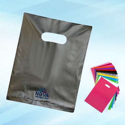 Die-Cut Plastic Shopping Bag for Convenient Stylish Carrying of Groceries and Everyday Items
