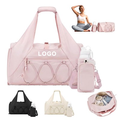 Lightweight Gym Bag with Bottle Bag
