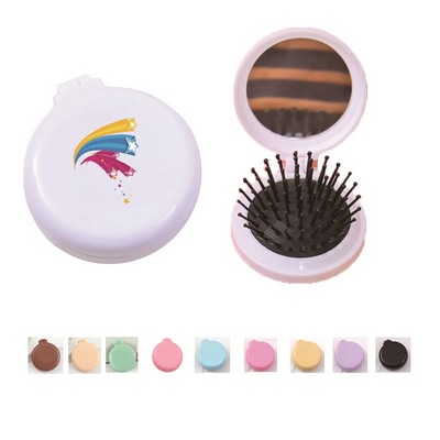 Portable Folding Comb with Mirror