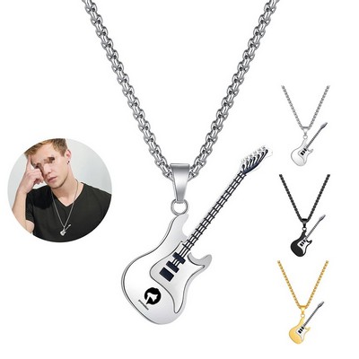 Stainless Steel Stylish Guitar Necklace
