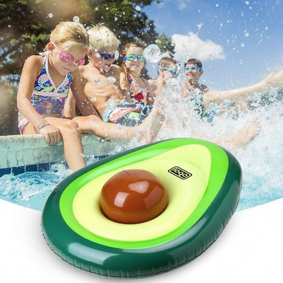 Inflatable Avocado Pool Float With Ball