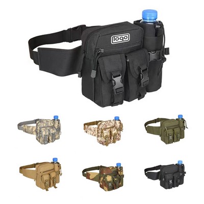 Outdoor Tactical Waist Slip Pack with Water Bottle Holder