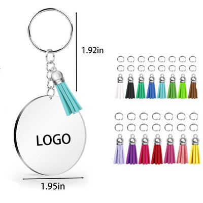Acrylic Keychain Blanks with Tassels