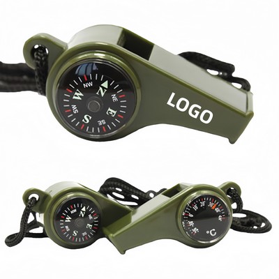 3-in-1 Compass Thermometer Whistle