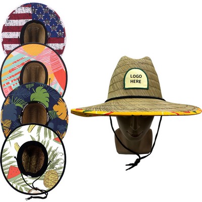 Straw Rescuer Cap with Woven Tag