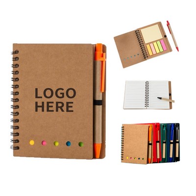 Compact Spiral Notebook with Pen Holder