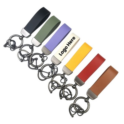 Premium Vintage Leather Car Keychain