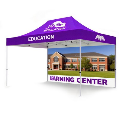 10' x 15' Premium Hex Aluminum Tent with Full-Color Canopy & Wall