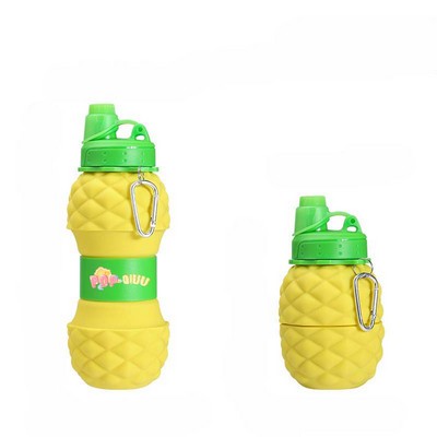 Collapsible Water Bottle With Pineapple Design