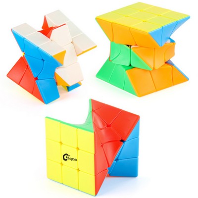 Twist 3x3 Stickerelss Speed Cube Vivid Color Puzzle Toys