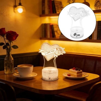 Romantic 3D Heart Light
