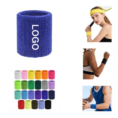 Custom Sweat-Absorbing Towel Wristbands