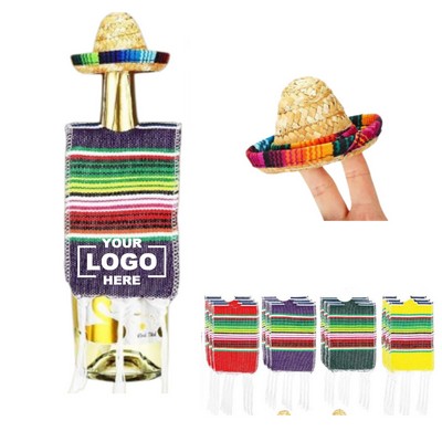 Festive Bottle Hat And Scarf Set