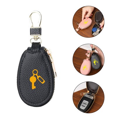 Mini PU Leather Car Key Holder Case Bag