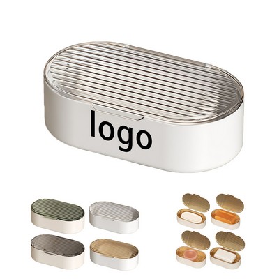 Double-Layer Soap Dish with Water Drainage (Elegant, Multi-Use Storage)