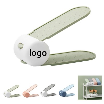 Double-Deck Shoe Slot Organizer (Space-Saving, Anti-Slip Design, Adjustable Height)