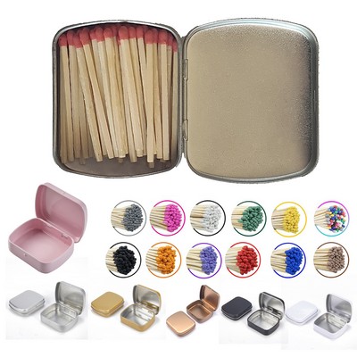 25 Count Wooden Match in Tin Box