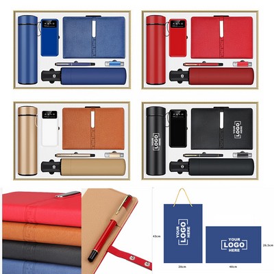 Business Gift Of Vacuum Cup And Notebook Set - By Sea