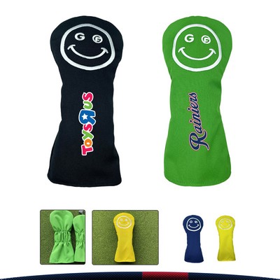 Marrowe Canvas Smiley Face Golf Driver Headcover