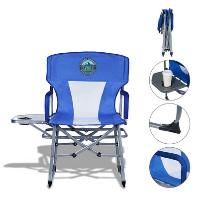 Portable Camping Director Chair with Integrated Side Table