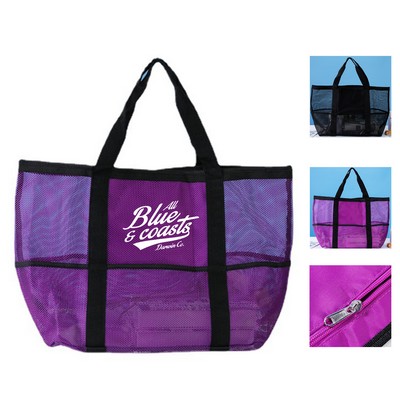 Large Capacity Mesh Beach Tote Bag