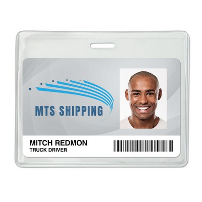 Horizontal Heavy-Duty Vinyl Proximity Card/Badge Holder