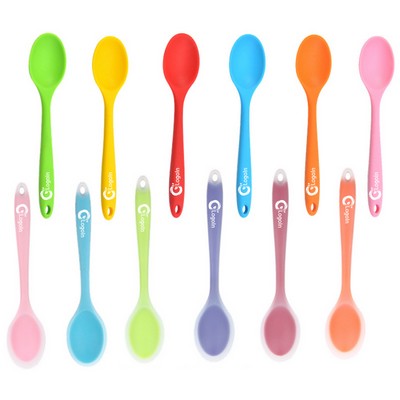 Small Multicolored Silicone Spoon Silicone Serving