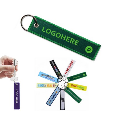 5.2"x1.2" Custom Embroidered Bag Tag