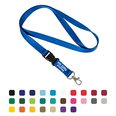 3/4" Lanyard w/ Lobster Claw & Safety Breakaway