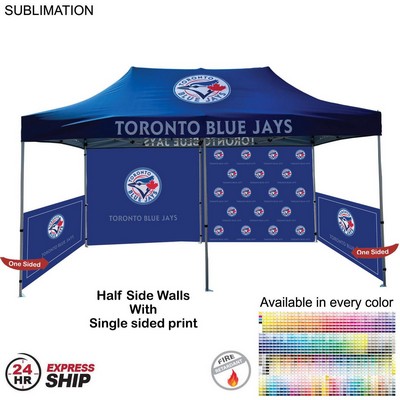 24 Hr Express Ship - Half Side Wall for 10x20 Tent Kit, Sublimated, Single Sided Print