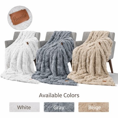 Personalized Luxury Bubble Fur Blanket