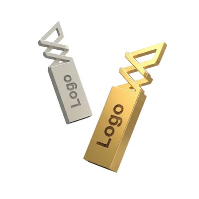 4GB Geometric Metal Loop USB 2.0 Flash Drive