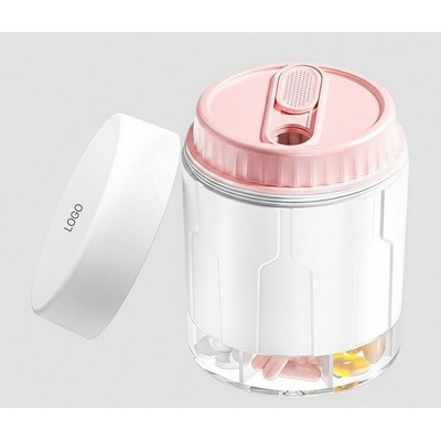 Premium 7-Day Sealed Pill Bottle Organizer Airtight Large Capacity Portable Pill Case Weekly