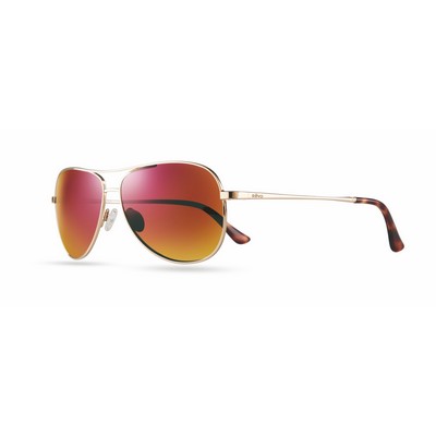 Revo Relay Gold/Brown Aviator Sunglasses