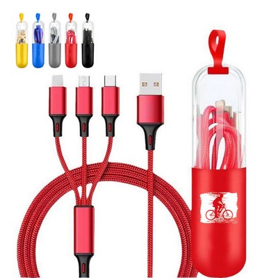 Three-in-one Mobile Phone Data Cable