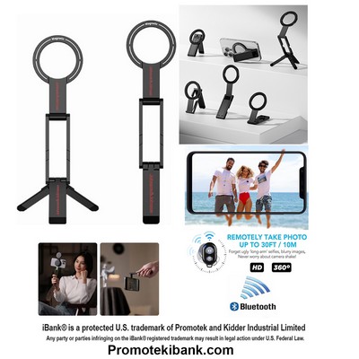 iBank ® Magnetic Aluminum Tripod compatible with iPhone 17/16/15/14 + Bluetooth Remote