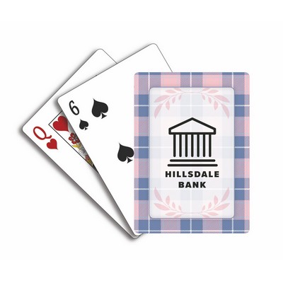 Spring Plaid Design Full Color Custom Back Poker Size Playing Cards