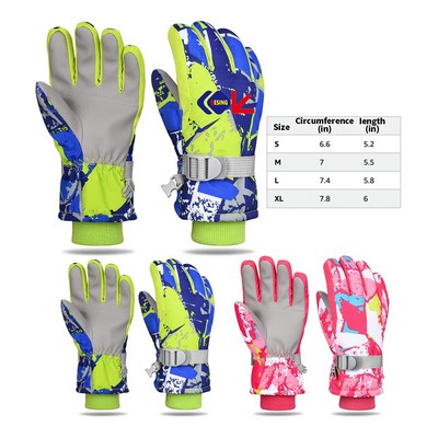 Ski Kids Winter Snow Gloves