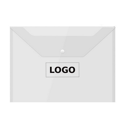 A4 Snap Button Clear Document Folder
