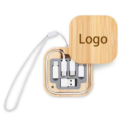 6" 1 Bamboo USB Fast Charging Cable Kit