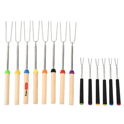 Extendable 32" Long Metal Barbecue Skewers