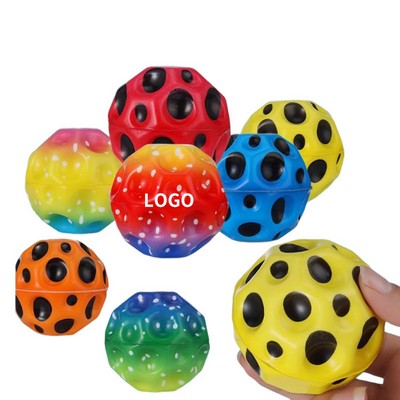 Colorful Moon Crater Bouncy Balls Stress Balls
