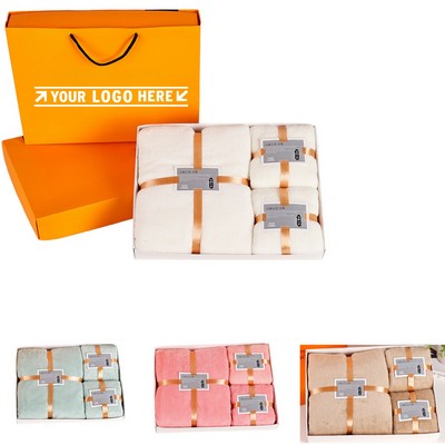 Coral Fleece Towel Set Quick Dry Soft 3 Piece Bath Kit