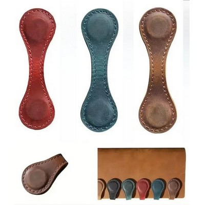 PU Leather Magnetic Bookmark Clip