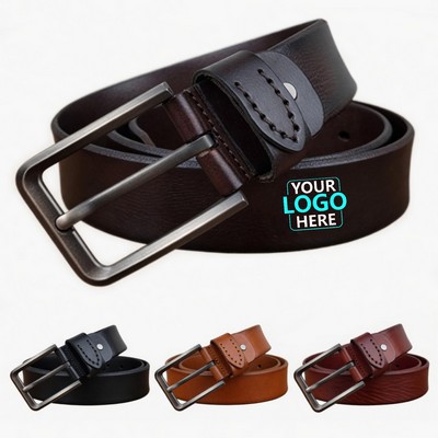 Cowhide Pin-Buckle Belt